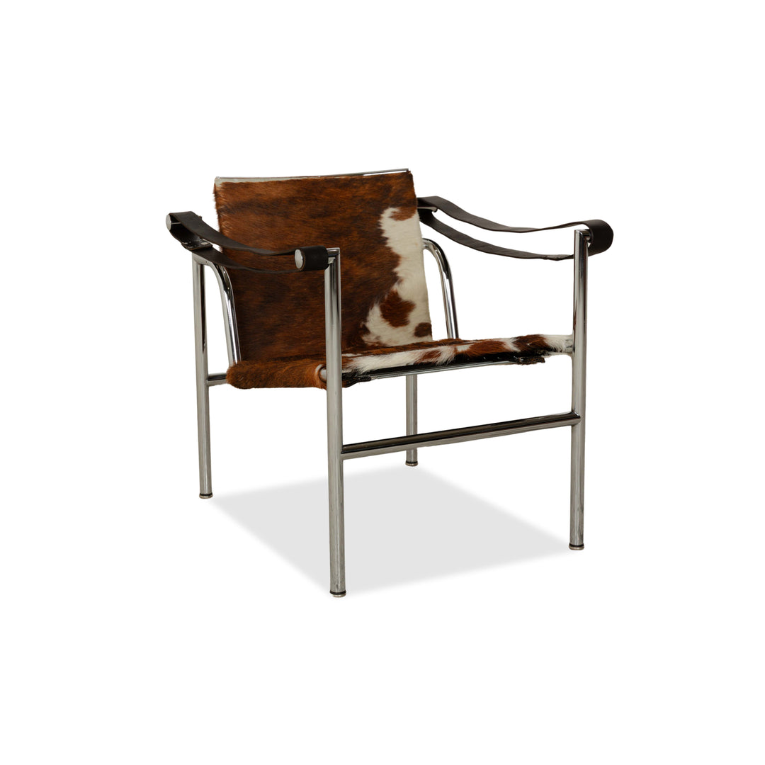 Cassina Le Corbusier LC 1 Fur Armchair Brown Cowhide Bauhaus