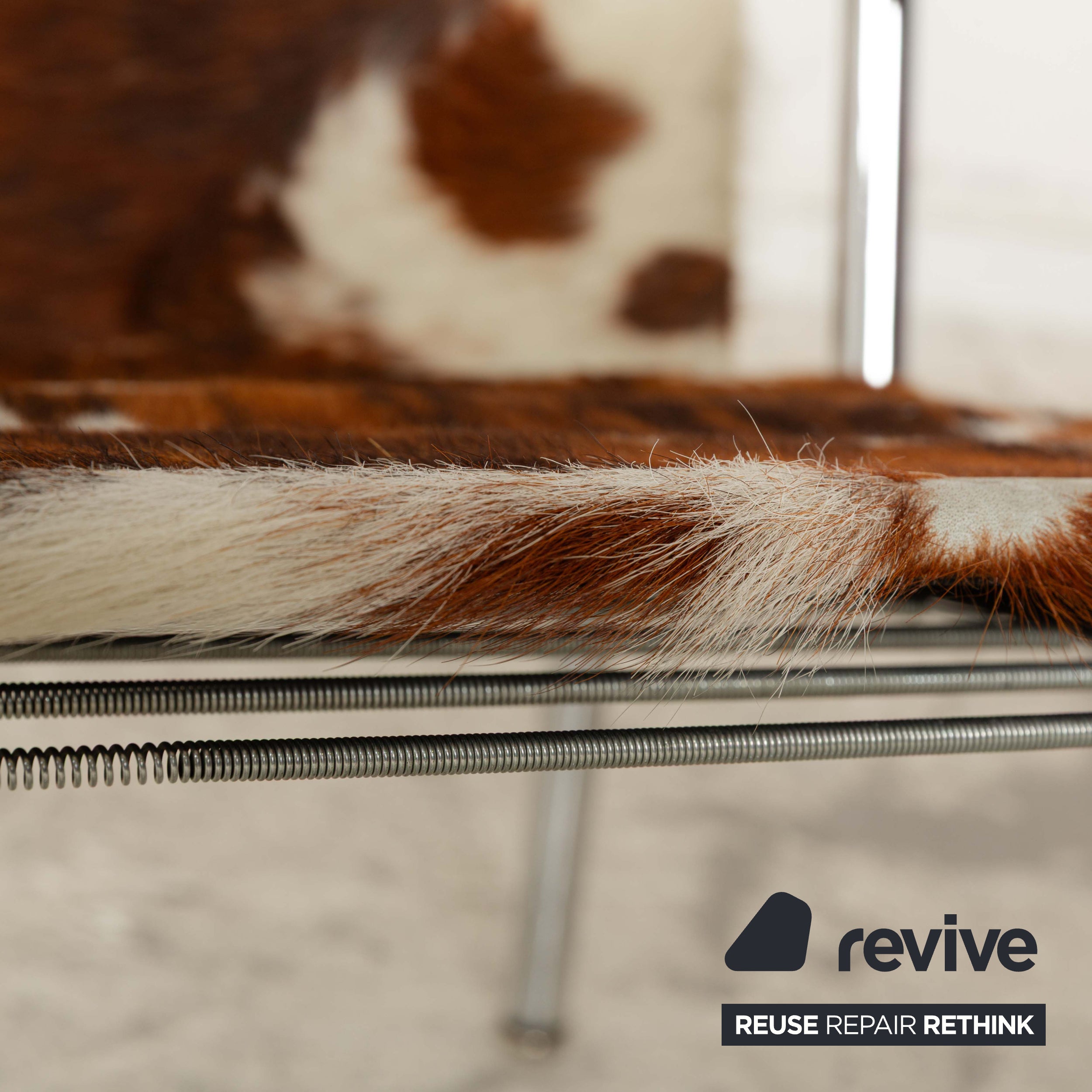 Cassina Le Corbusier LC 1 Fur Armchair Brown Cowhide Bauhaus