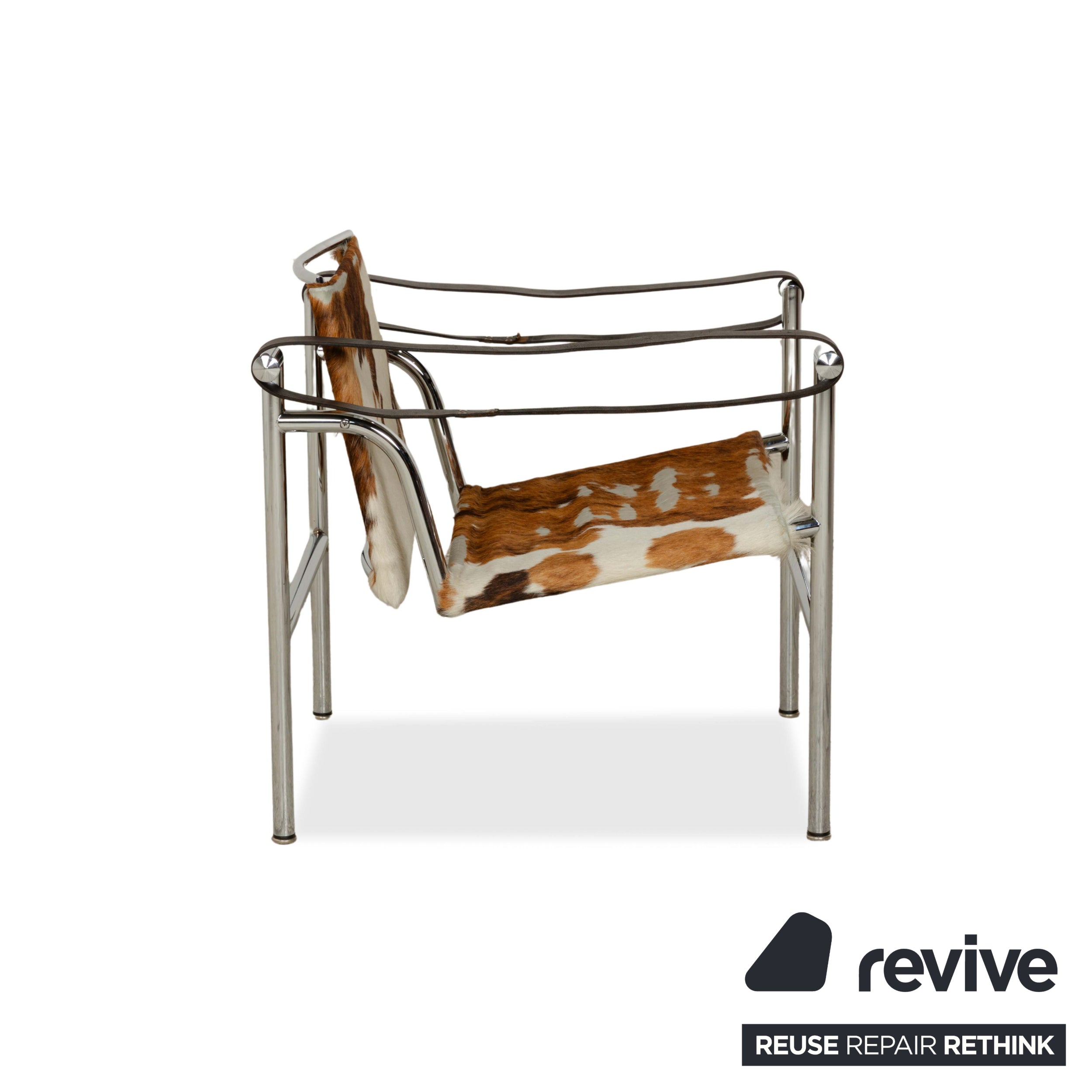 Cassina Le Corbusier LC 1 Fur Armchair Brown Cowhide Bauhaus