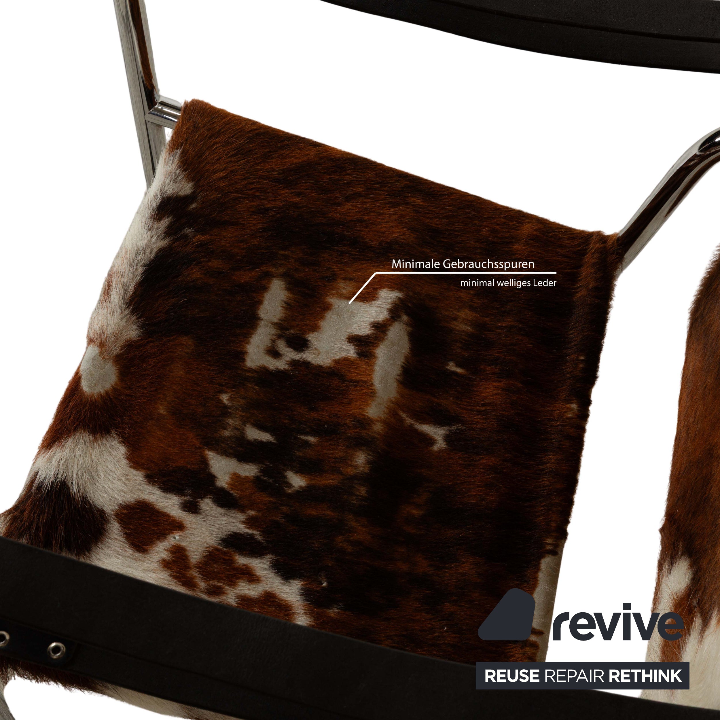 Cassina Le Corbusier LC 1 Fur Armchair Brown Cowhide Bauhaus