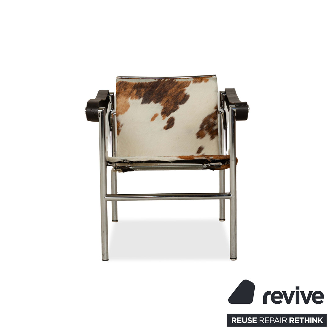 Cassina Le Corbusier LC 1 Fur Armchair Brown Cowhide Bauhaus