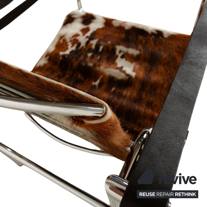 Cassina Le Corbusier LC 1 Fur Armchair Brown Cowhide Bauhaus