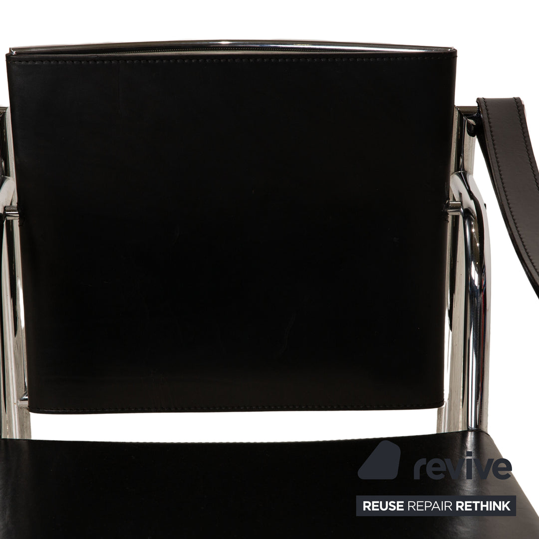 Cassina Le Corbusier LC 1 Leder Sessel  Schwarz