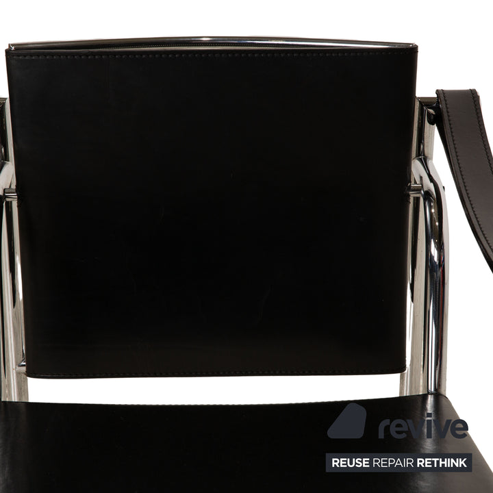Cassina Le Corbusier LC 1 Leder Sessel  Schwarz