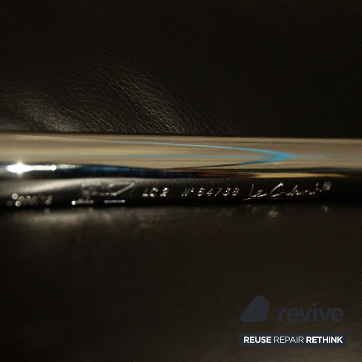 Cassina Le Corbusier LC 2 Leder Dreisitzer Schwarz Sofa Couch