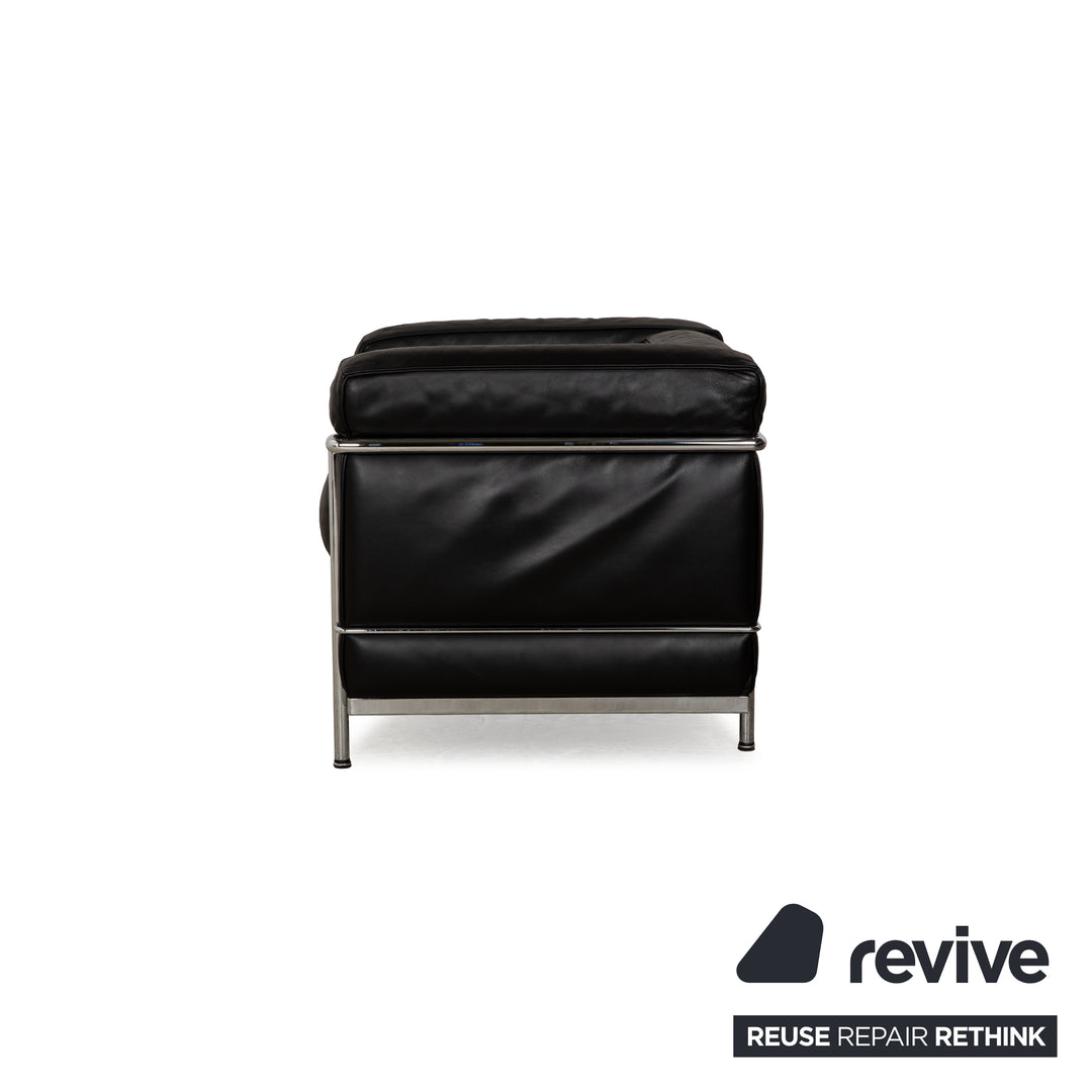 Cassina Le Corbusier LC 2 Leather Armchair Set Black