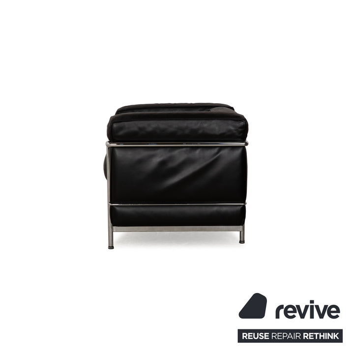 Cassina Le Corbusier LC 2 Leather Armchair Set Black