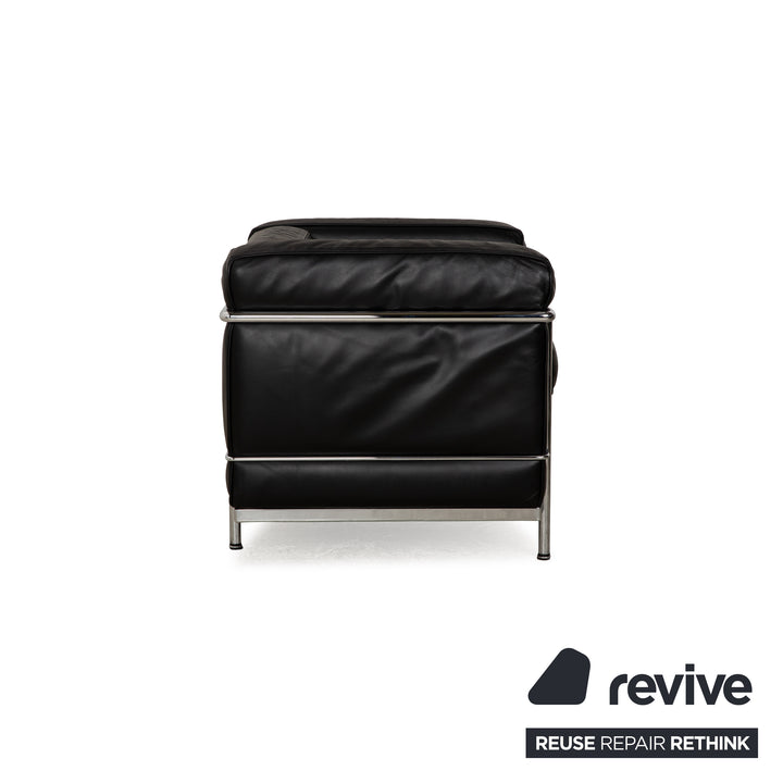 Cassina Le Corbusier LC 2 Leather Armchair Set Black