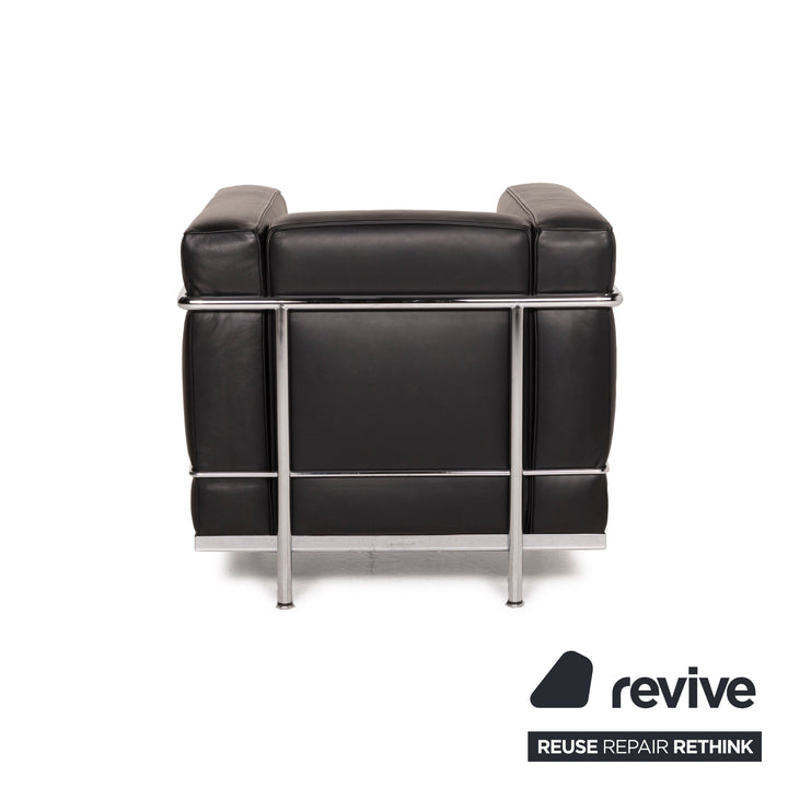 Cassina Le Corbusier LC 2 Leather Armchair Set Black Set