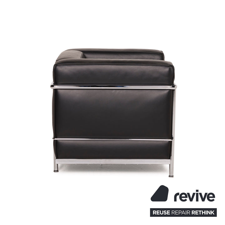 Cassina Le Corbusier LC 2 Leather Armchair Set Black Set