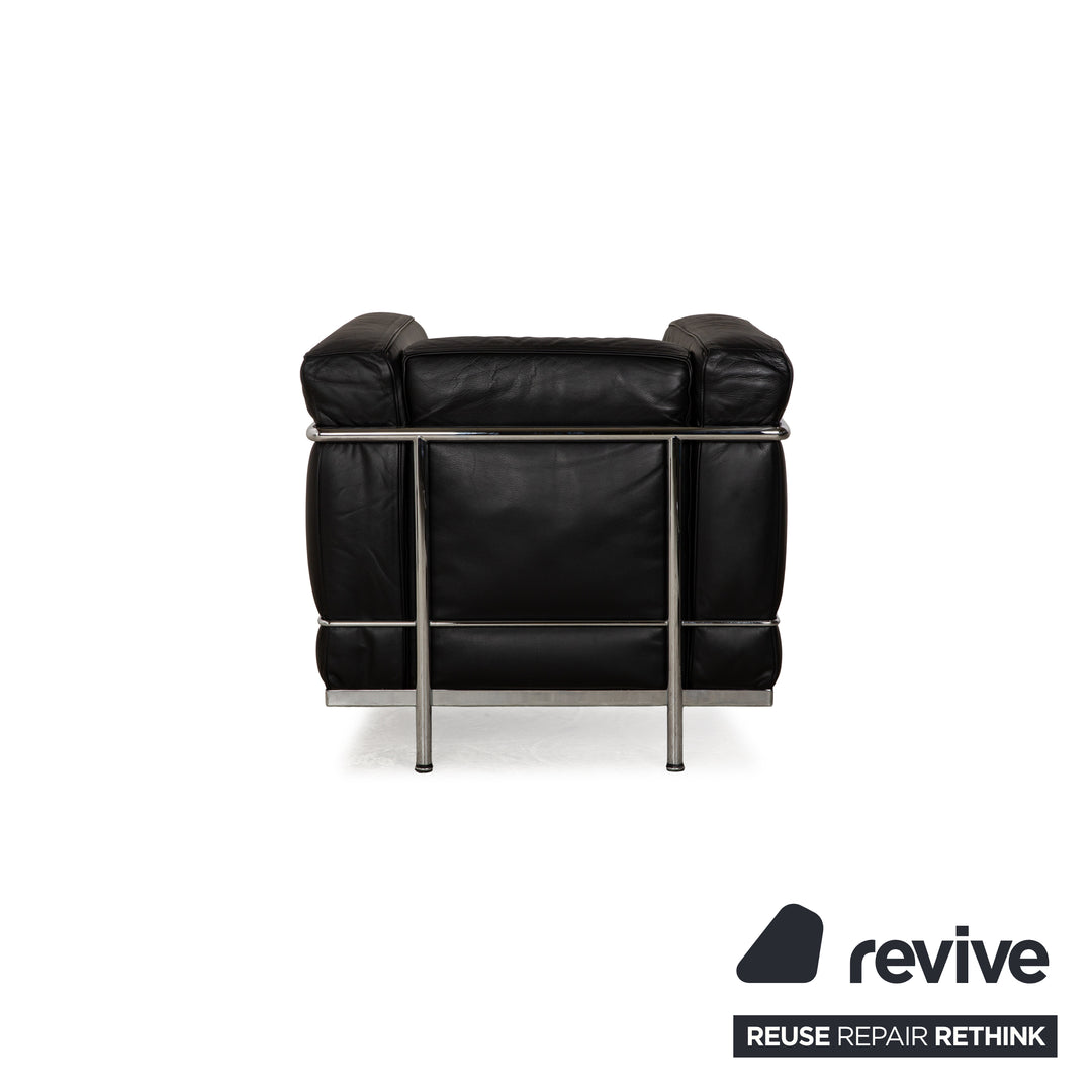 Cassina Le Corbusier LC 2 Leather Armchair Black