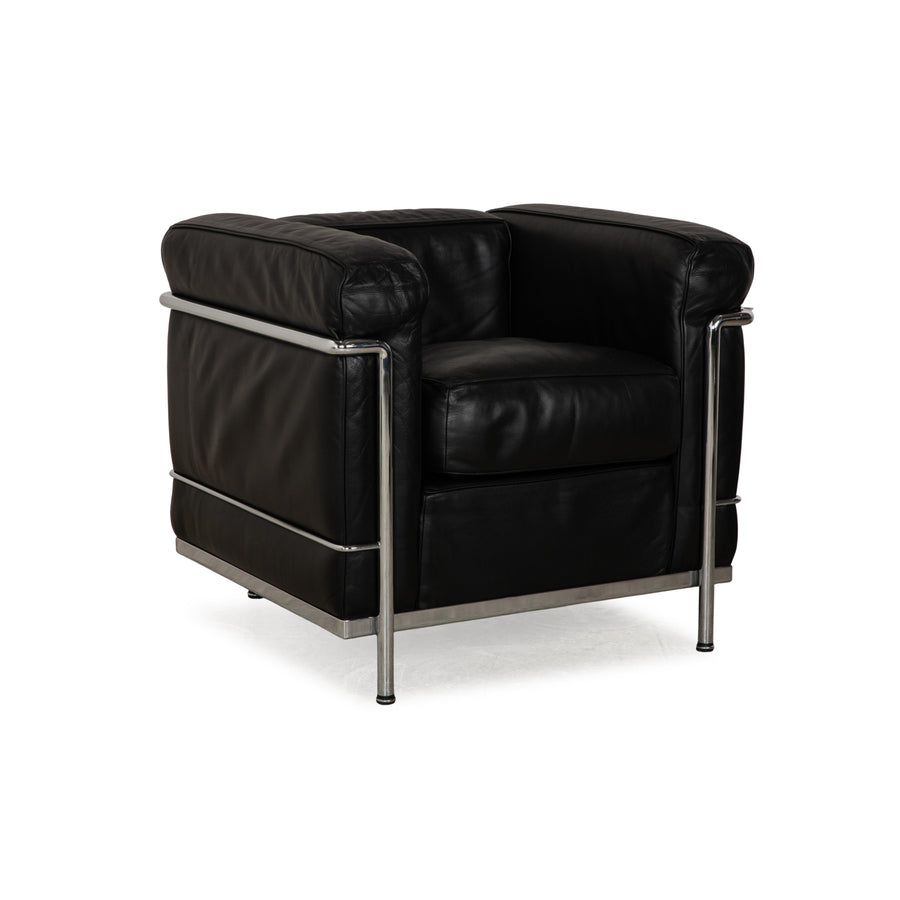 Cassina Le Corbusier LC 2 Leather Armchair Black