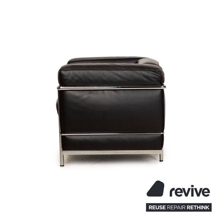 Cassina Le Corbusier LC 2 Leather Armchair Black Vintage