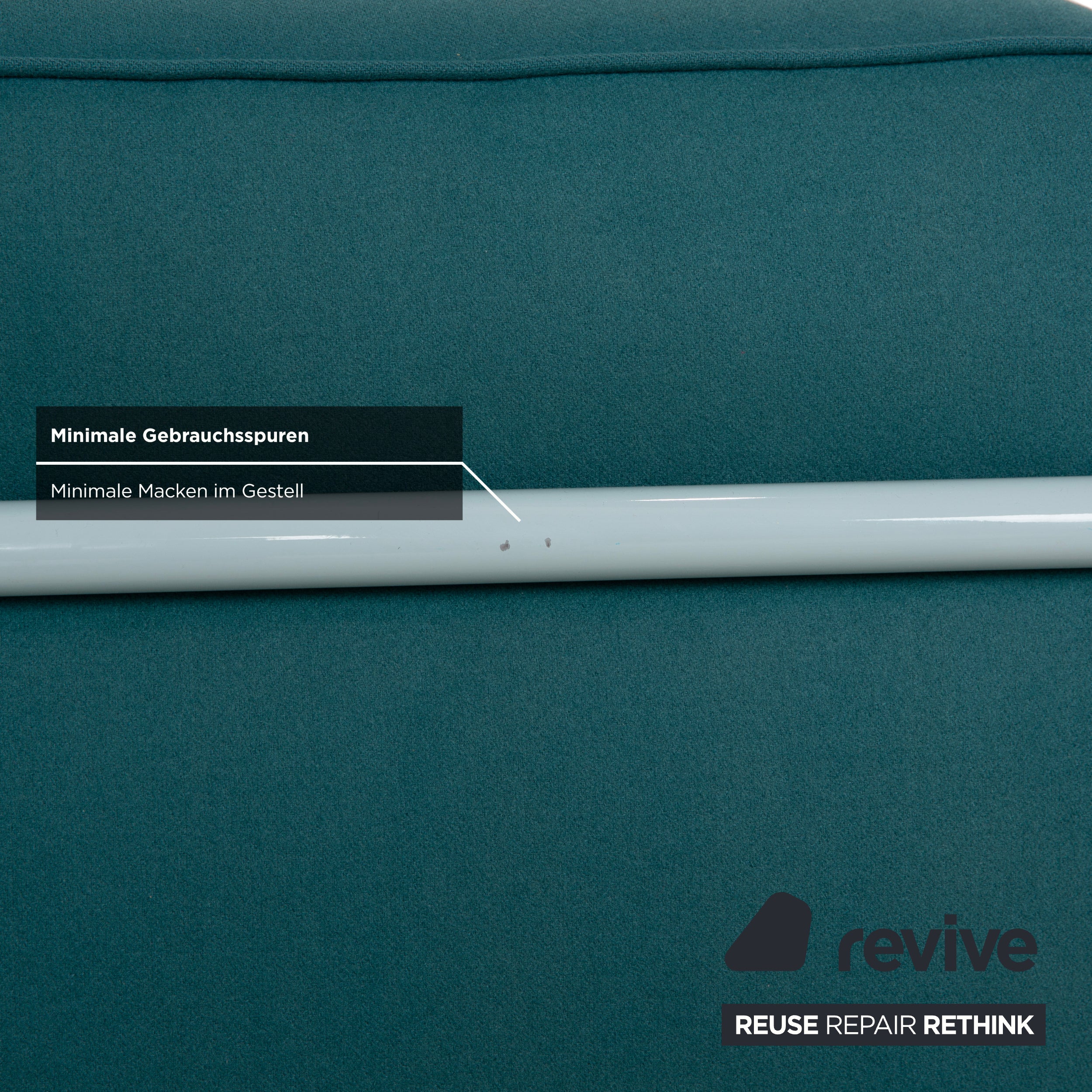 Cassina Le Corbusier LC 2 Fabric Armchair Blue Petrol Bauhaus