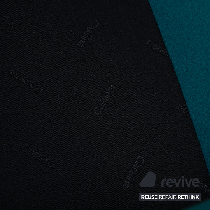 Cassina Le Corbusier LC 2 Stoff Sessel Blau Petrol Bauhaus