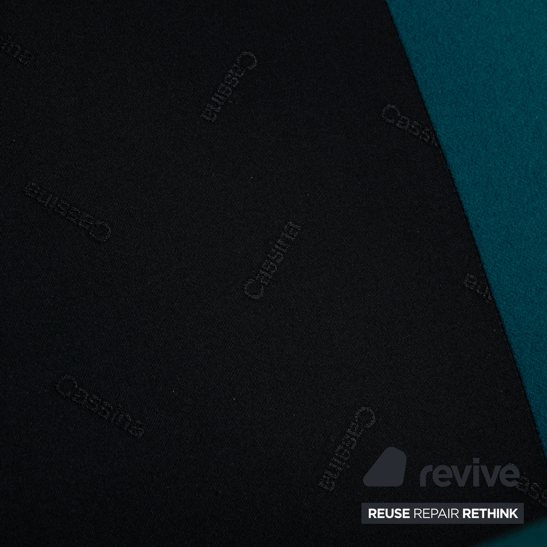 Cassina Le Corbusier LC 2 Stoff Sessel Blau Petrol Bauhaus