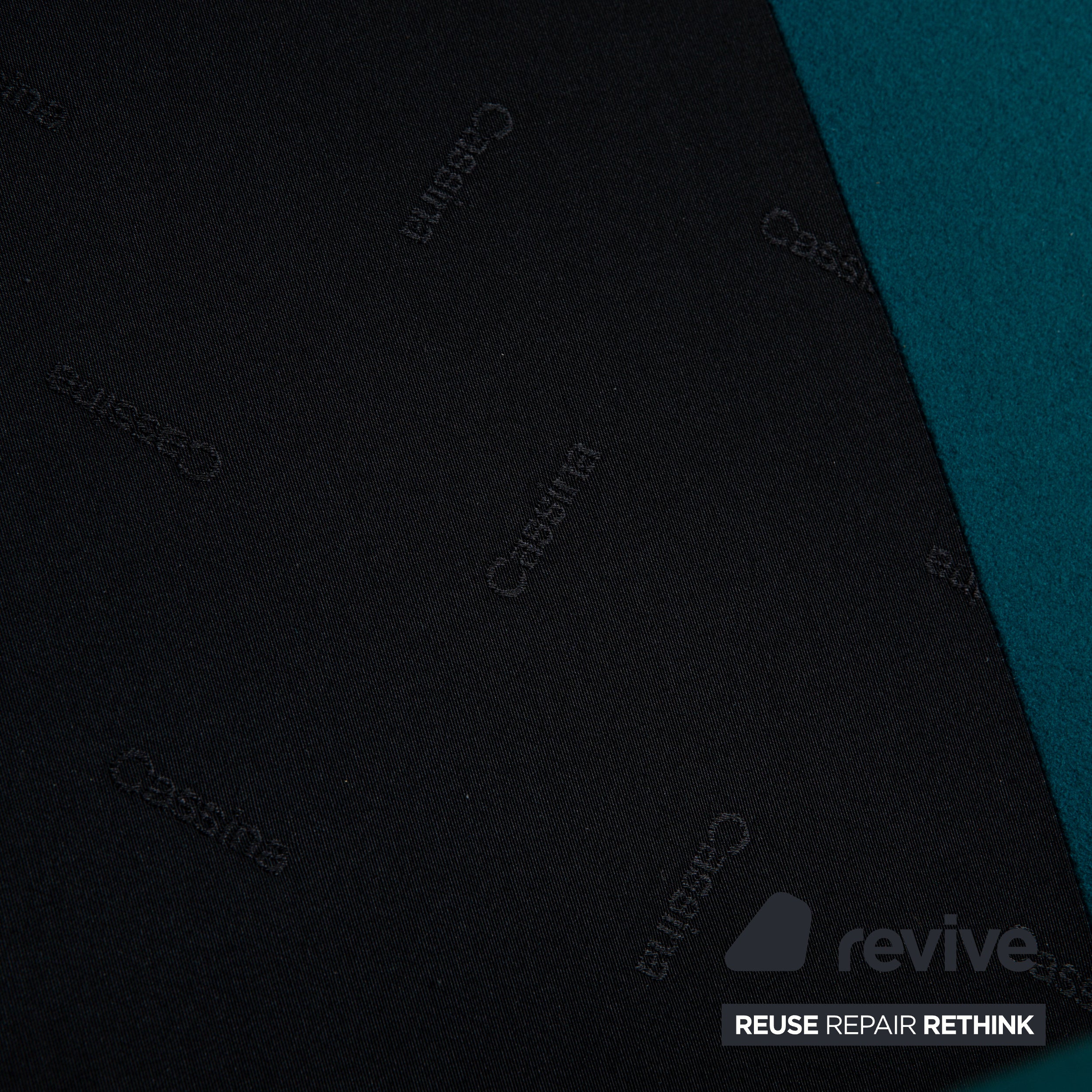 Cassina Le Corbusier LC 2 Fabric Armchair Blue Petrol Bauhaus