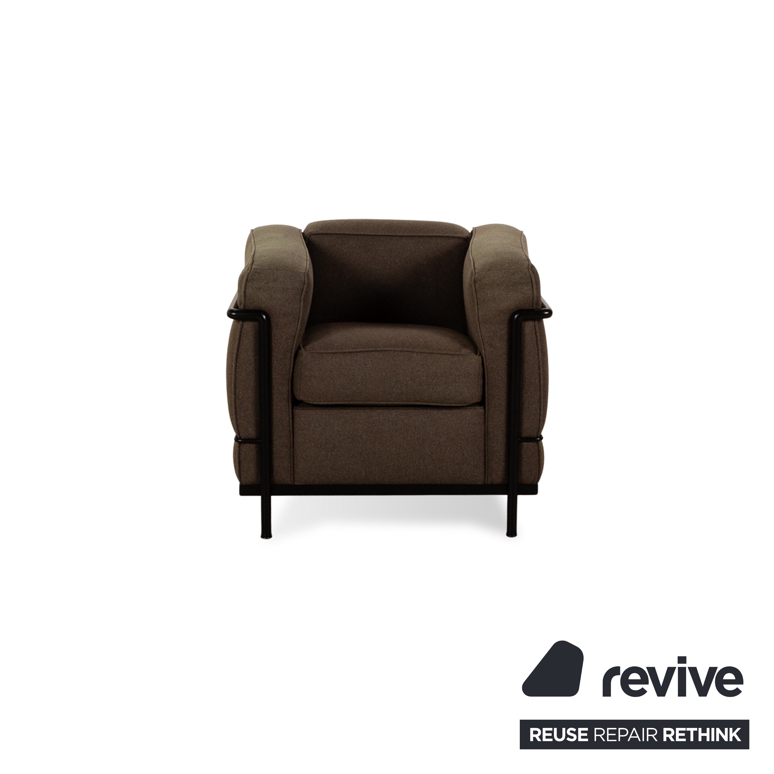 Cassina Le Corbusier LC 2 Stoff Sessel Braun