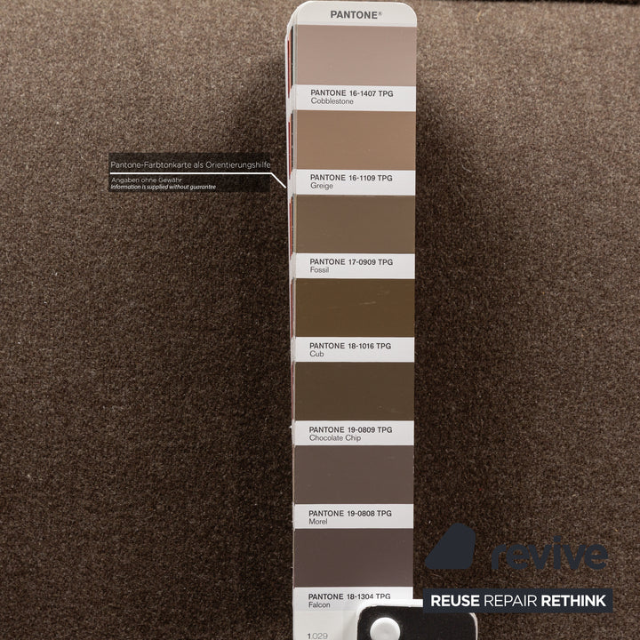 Cassina Le Corbusier LC 2 Stoff Zweisitzer Braun Sofa Couch