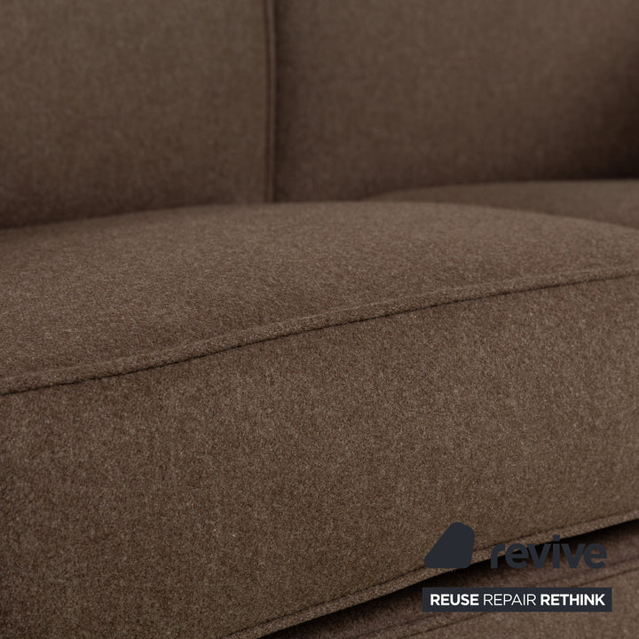 Cassina Le Corbusier LC 2 Fabric Two-Seater Brown Sofa Couch