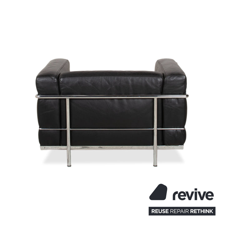 Cassina Le Corbusier LC3 Leather Armchair Black