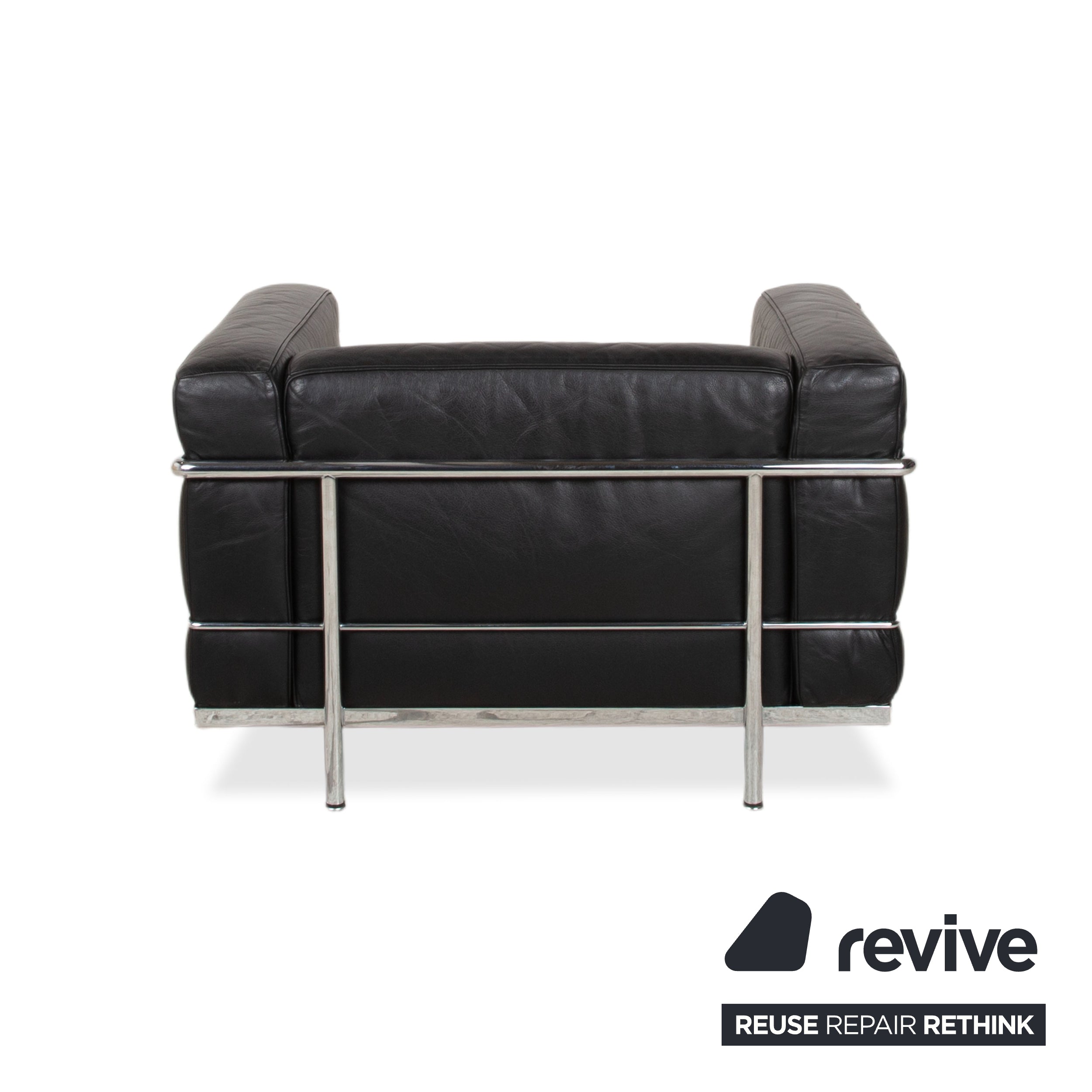 Cassina Le Corbusier LC 3 Leder Sessel Schwarz
