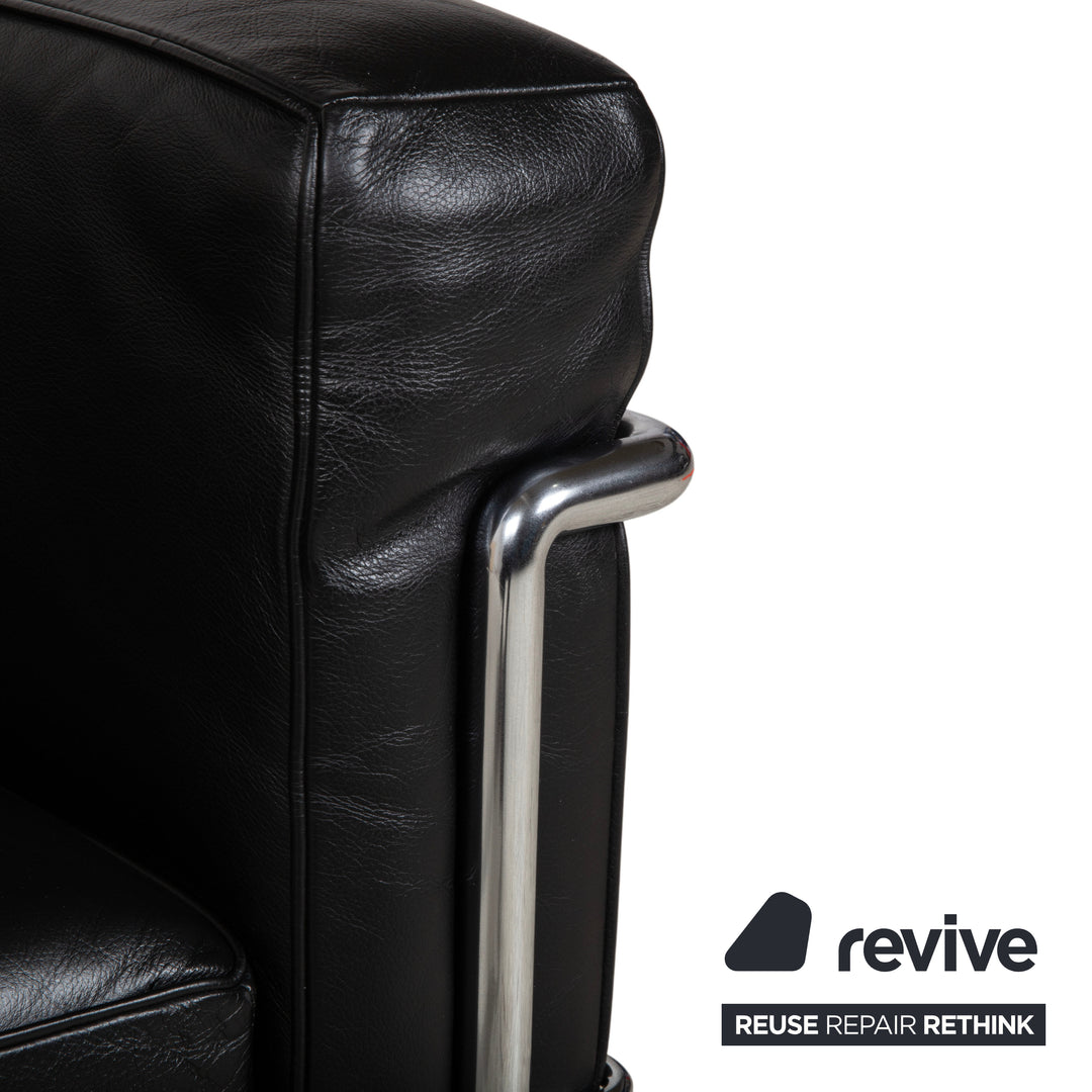 Cassina Le Corbusier LC3 Leather Armchair Black
