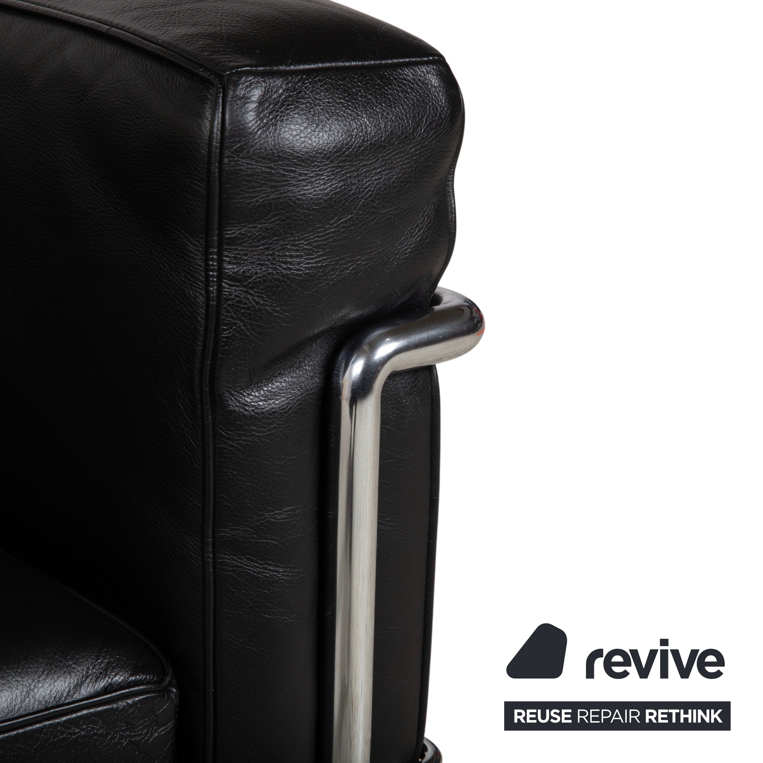Cassina Le Corbusier LC 3 Leder Sessel Schwarz