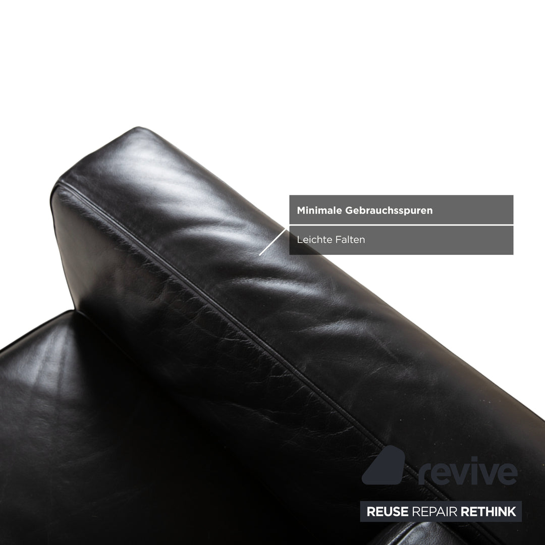 Cassina Le Corbusier LC3 Leather Armchair Black