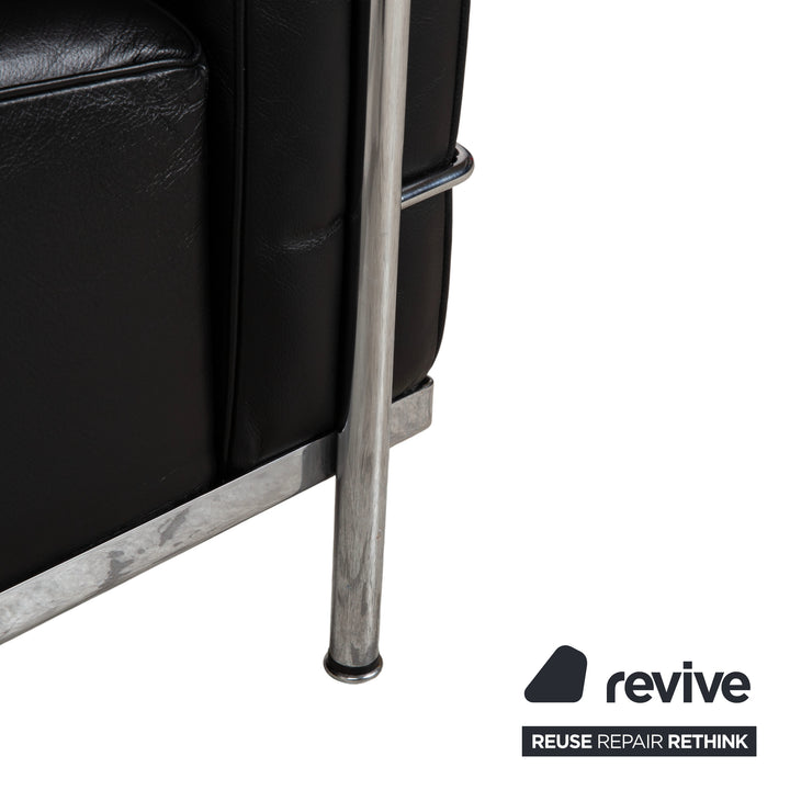 Cassina Le Corbusier LC3 Leather Armchair Black