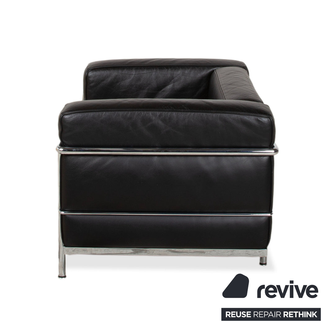 Cassina Le Corbusier LC3 Leather Armchair Black