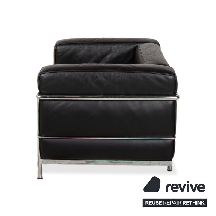 Cassina Le Corbusier LC3 Leather Armchair Black
