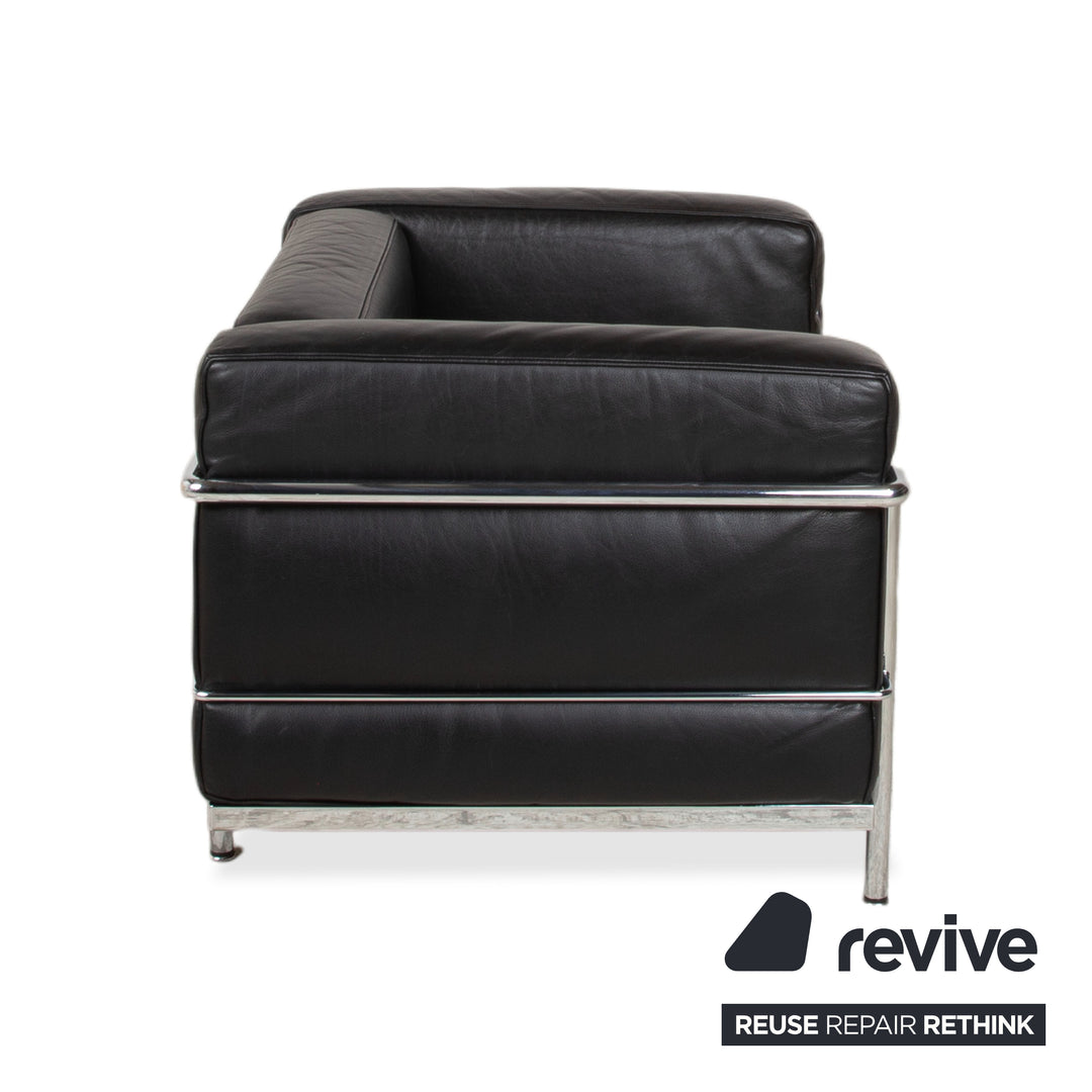 Cassina Le Corbusier LC3 Leather Armchair Black