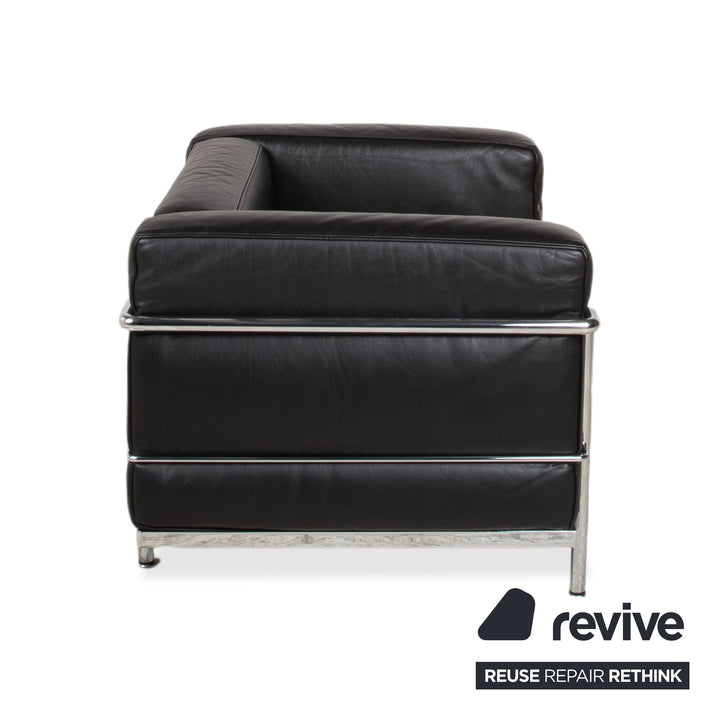 Cassina Le Corbusier LC3 Leather Armchair Black