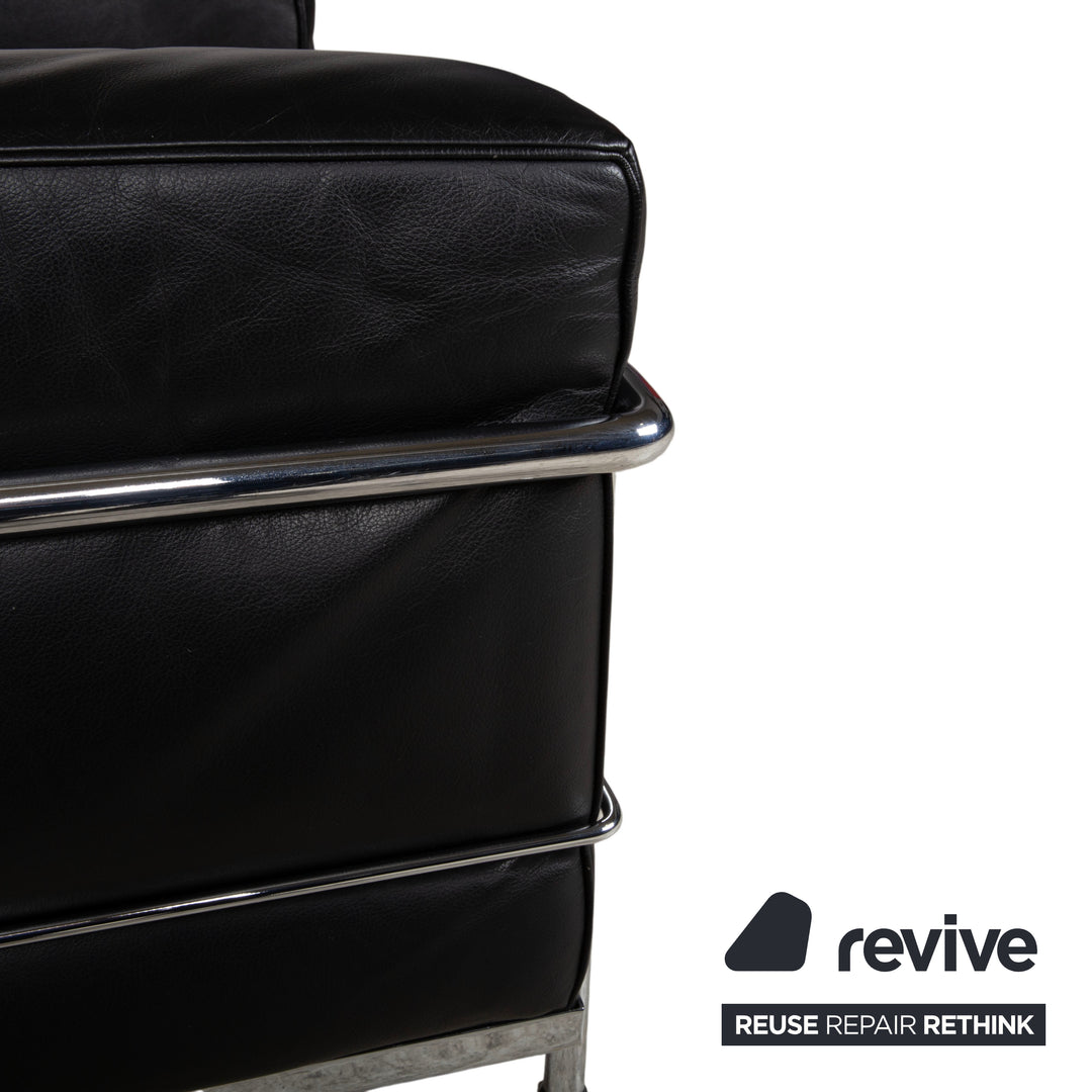 Cassina Le Corbusier LC3 Leather Armchair Black