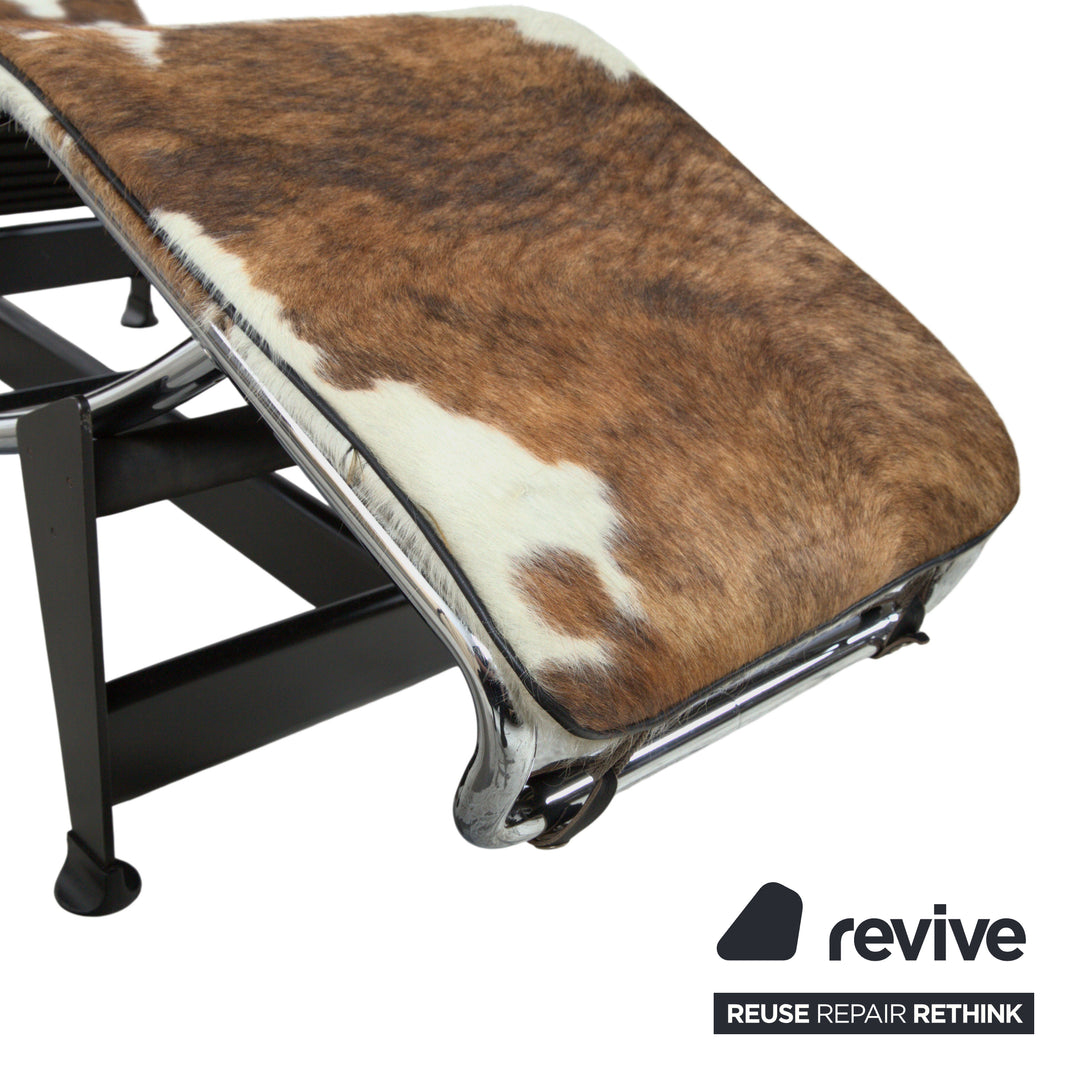 Cassina Le Corbusier LC 4 Fell Liege Braun Schwarz Bauhaus Gleitfunktion