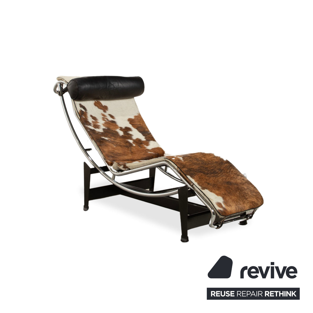 Cassina Le Corbusier LC 4 Fell Liege Braun Schwarz Bauhaus Gleitfunktion