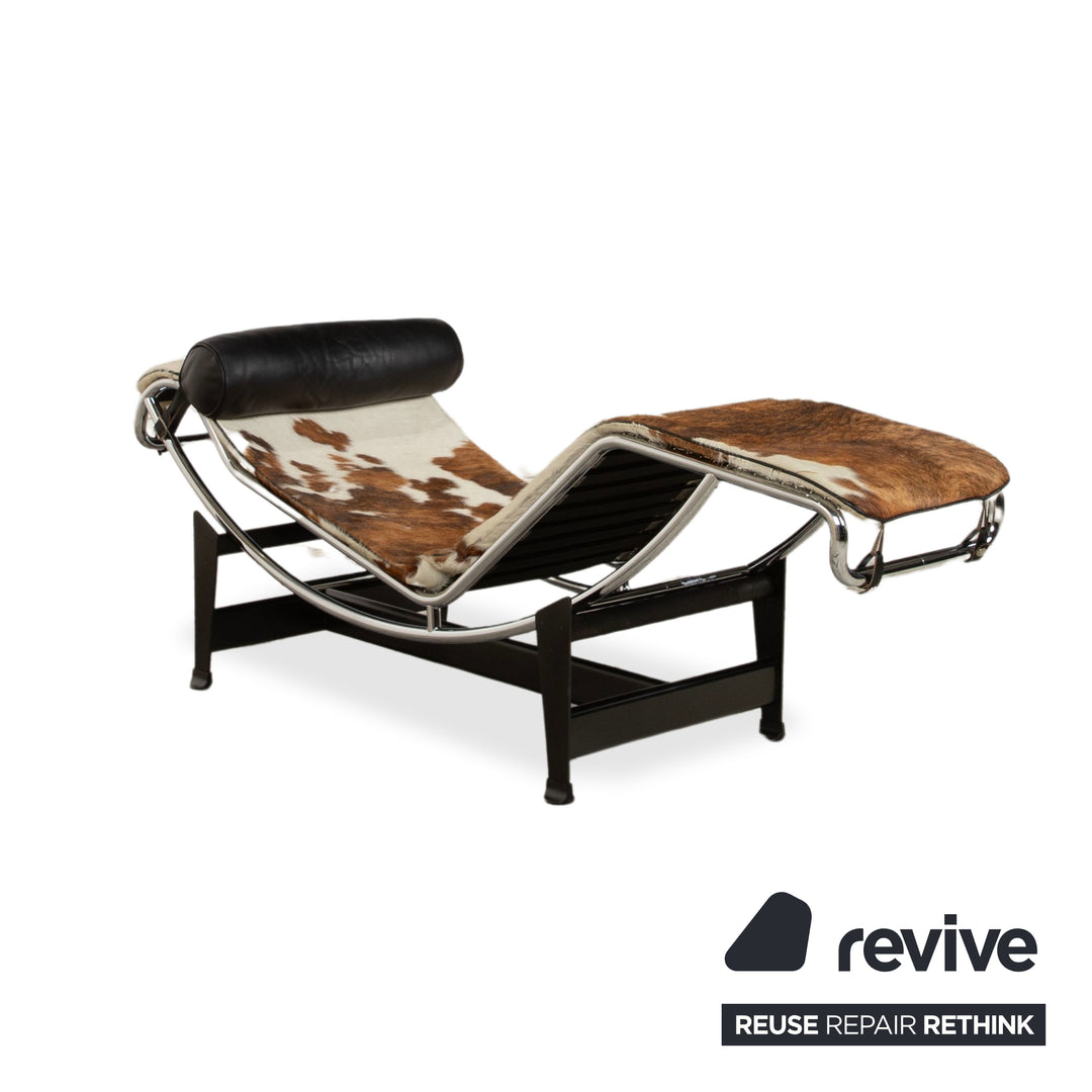 Cassina Le Corbusier LC 4 Fell Liege Braun Schwarz Bauhaus Gleitfunktion