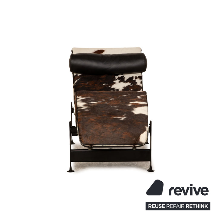 Cassina Le Corbusier LC 4 Fur Lounger Brown White