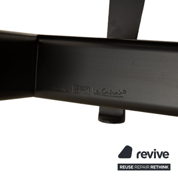 Cassina Le Corbusier LC 4 Chaise longue en fourrure Cuir de vache Marron Blanc Noir