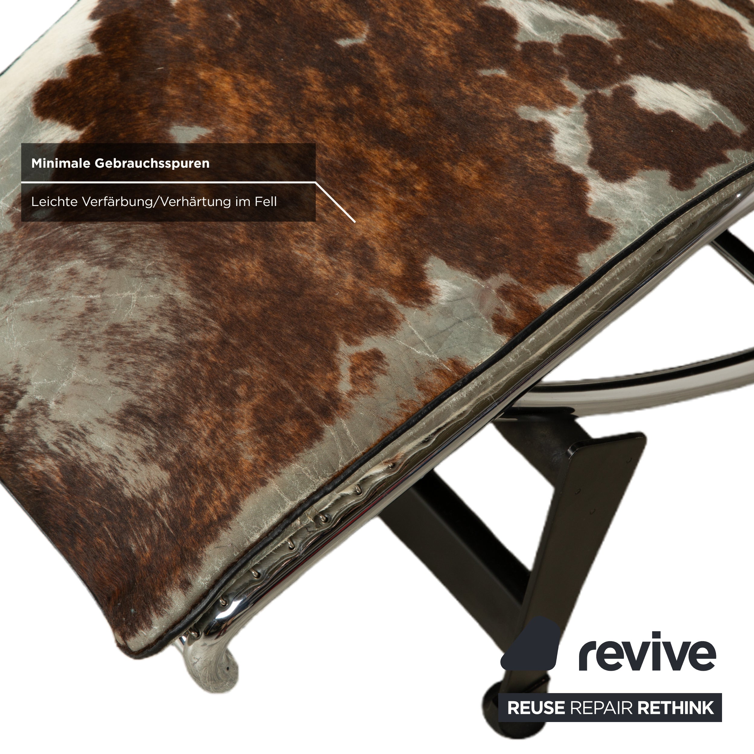 Cassina Le Corbusier LC 4 Fell Liege Kuhfell Braun Weiß Schwarz