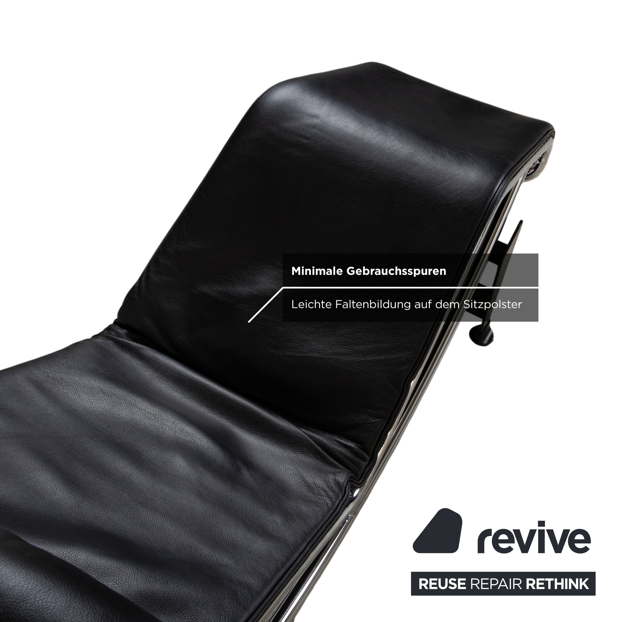 Cassina Le Corbusier LC 4 Leder Chrom Liege Schwarz Bauhaus