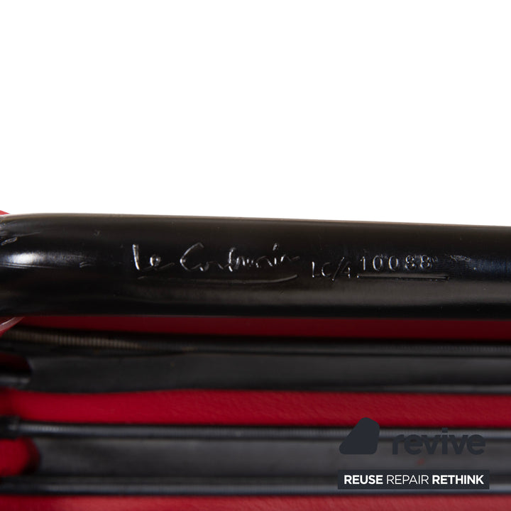 Cassina Le Corbusier LC 4 Leder Liege Rot Rubin Schwarz Bauhaus Gleitfunktion