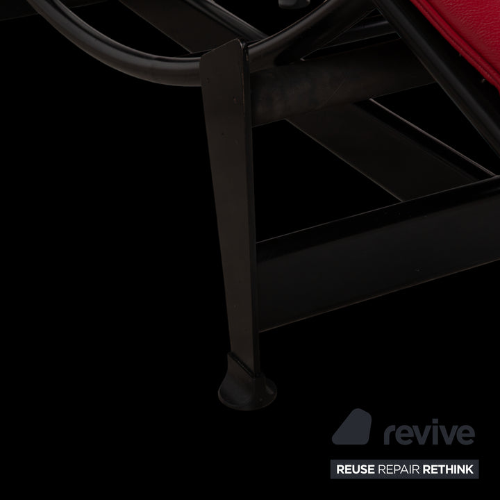Cassina Le Corbusier LC 4 Leder Liege Rot Rubin Schwarz Bauhaus Gleitfunktion