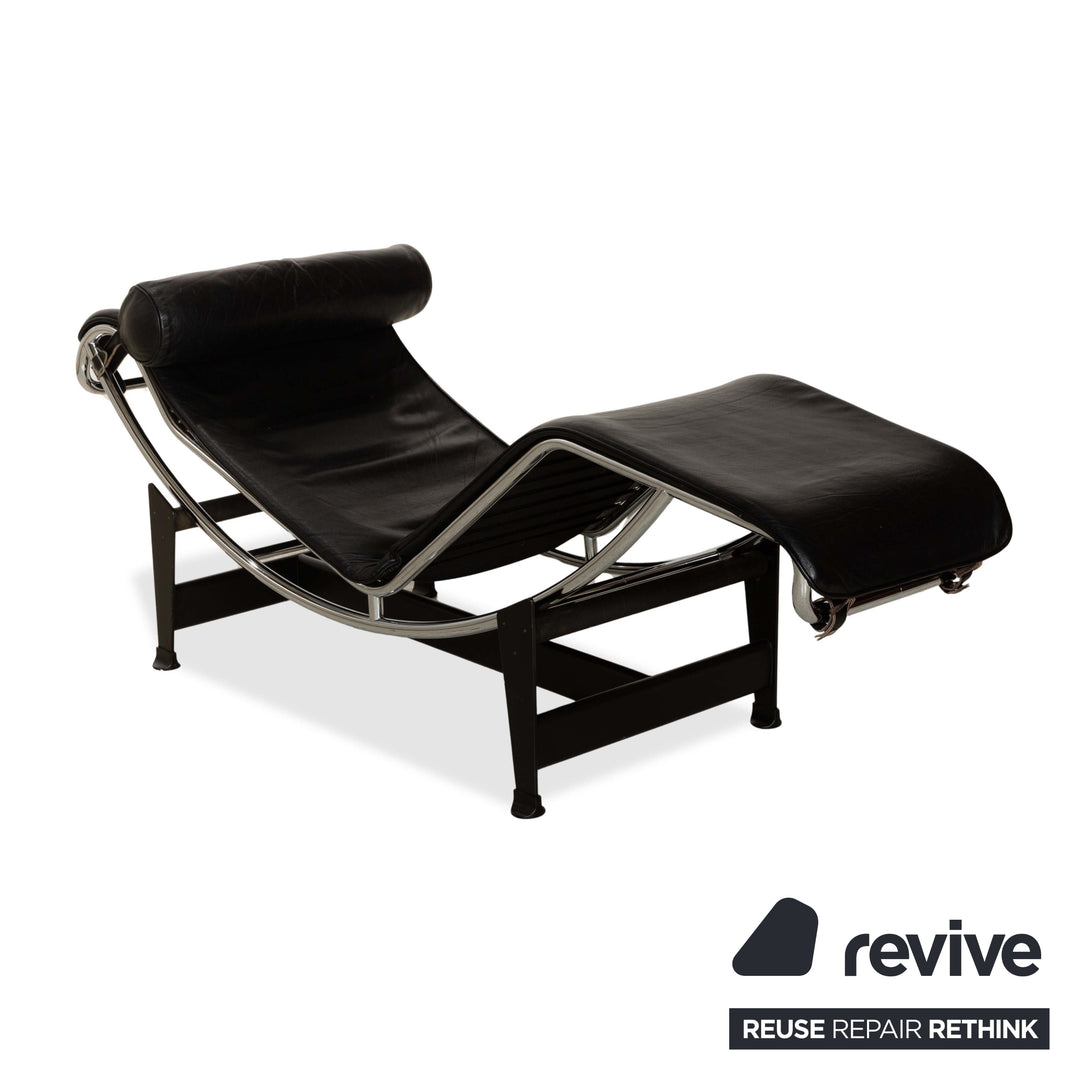 Cassina Le Corbusier LC 4 Leather Lounger Black