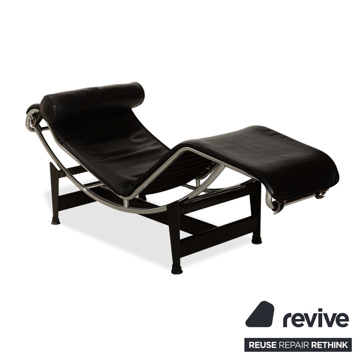 Cassina Le Corbusier LC 4 Leather Lounger Black