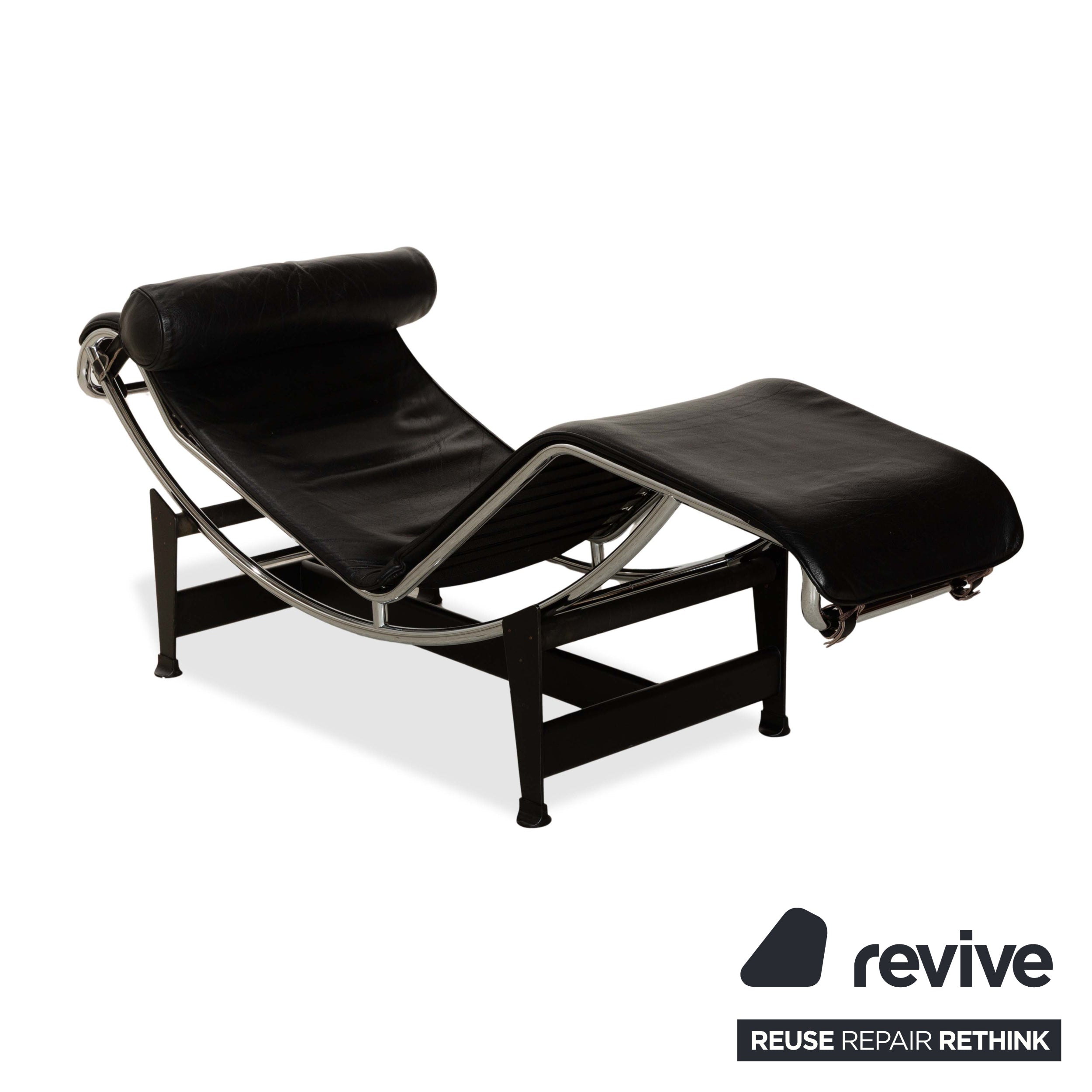 Cassina Le Corbusier LC 4 Leather Lounger Black