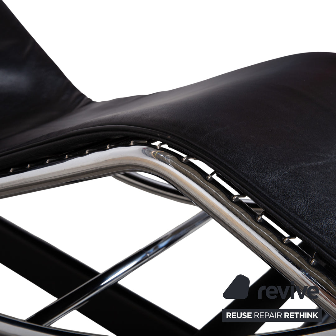 Cassina Le Corbusier LC 4 Leather Lounger Black Bauhaus