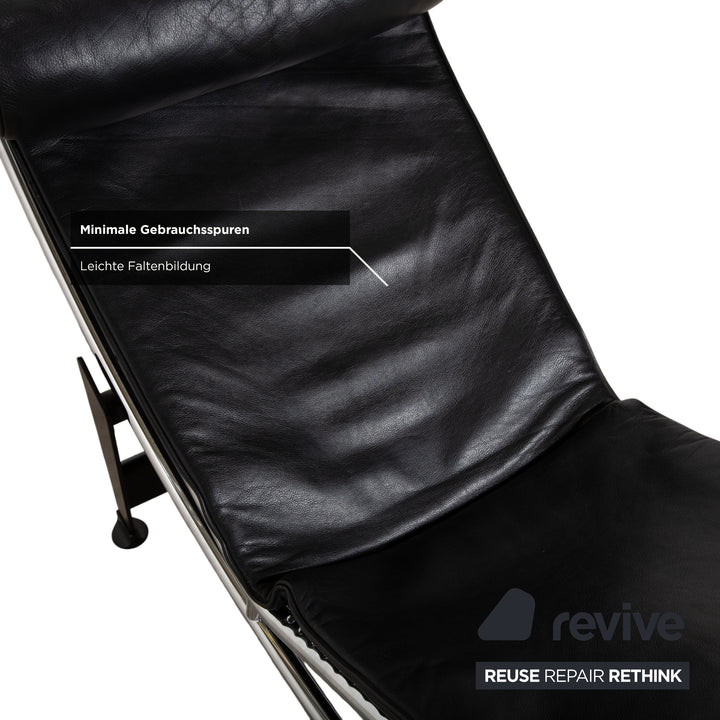 Cassina Le Corbusier LC 4 Leder Liege Schwarz Bauhaus manuelle Funktion