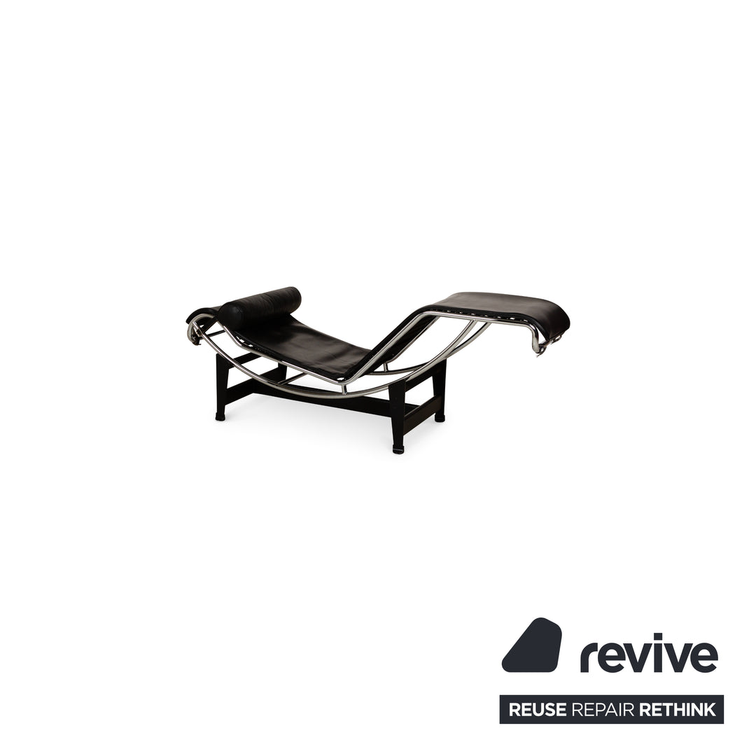 Cassina Le Corbusier LC 4 Leather Lounger Black Bauhaus